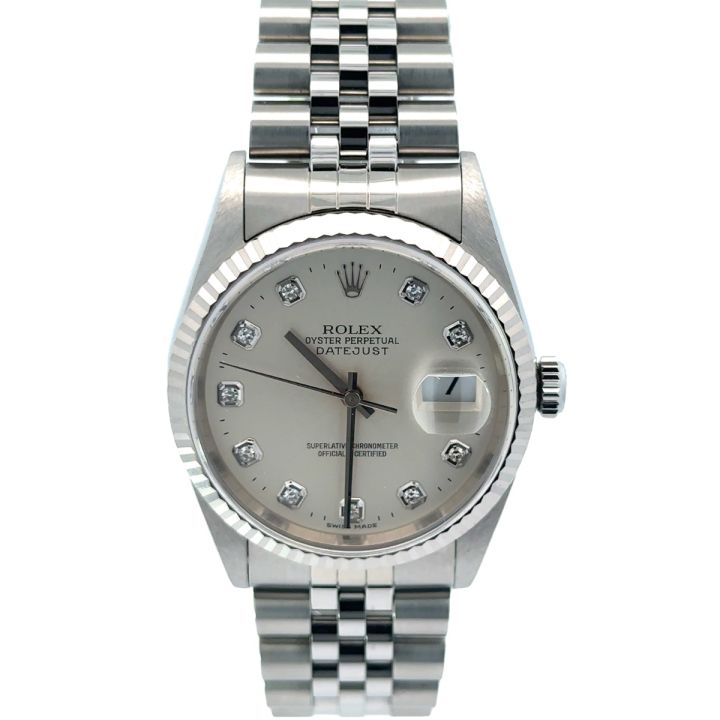 Pre Owned Rolex 38mm Datejust Diamond Dot Dial Watch