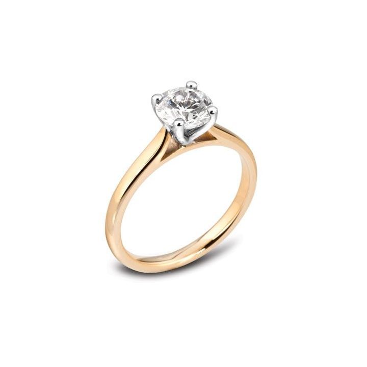 18ct Yellow Gold Single Stone Diamond Ring