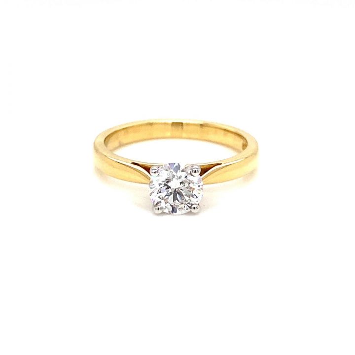 18ct Yellow Gold Solitaire Diamond Ring 0.80ct