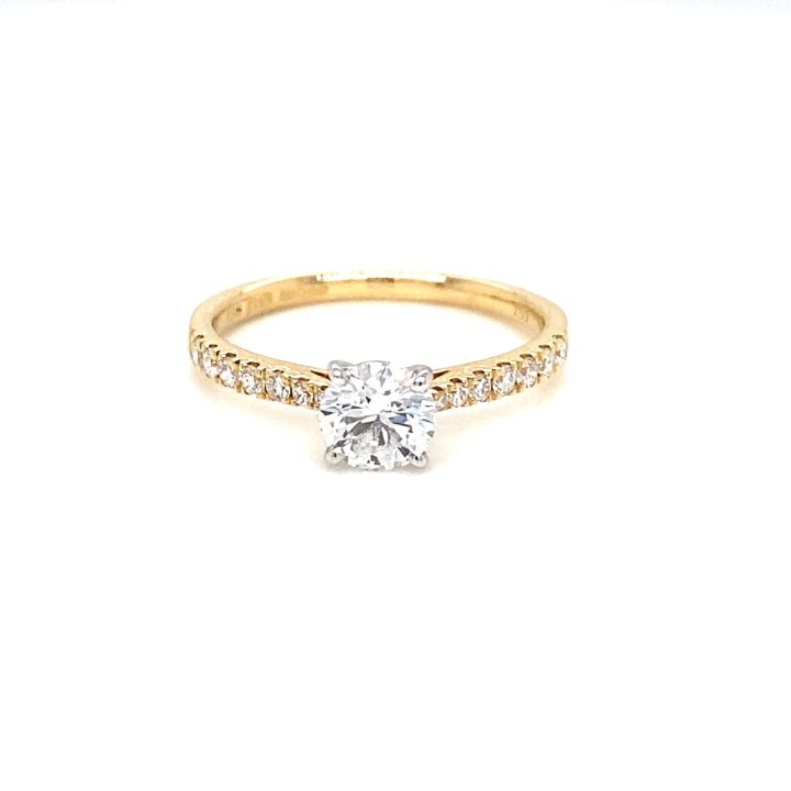 18ct Yellow Gold Solitaire Diamond Ring