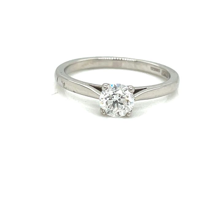 Platinum 0.60ct Round Brilliant Cut Diamond Ring