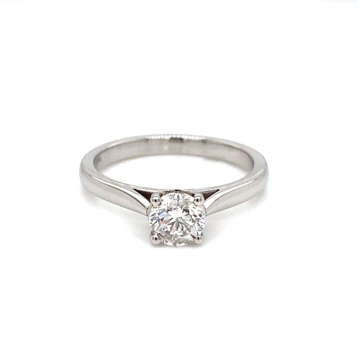 Platinum 0.71ct Round Brilliant Cut Diamond Ring