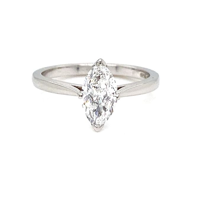 Platinum 1.01ct Marquise Cut Diamond Ring