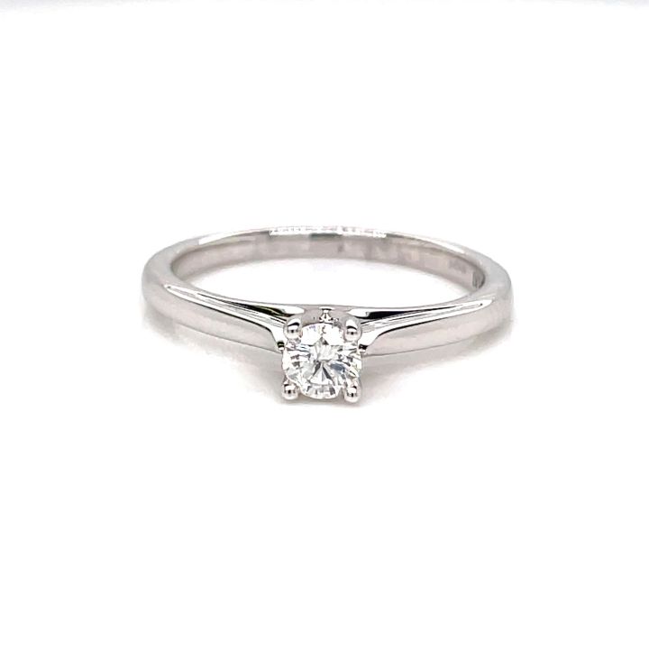 Platinum Single Stone Diamond Ring 0.20ct