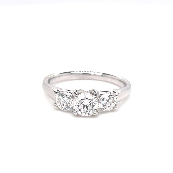 Platinum Three Stone Diamond Ring 1.00ct