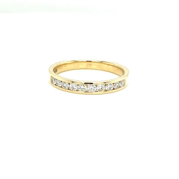 9ct Yellow Gold Channel Set Diamond Ring 0.33ct