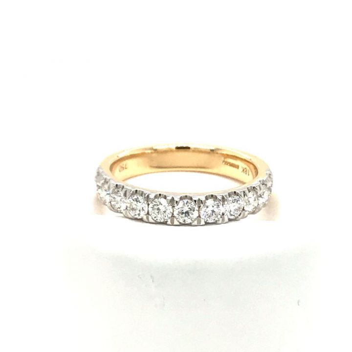 18ct Yellow Gold Diamond Half Eternity Ring 0.76ct