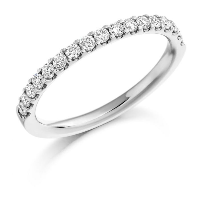 18ct White Gold Mirco Claw Set Diamond Ring