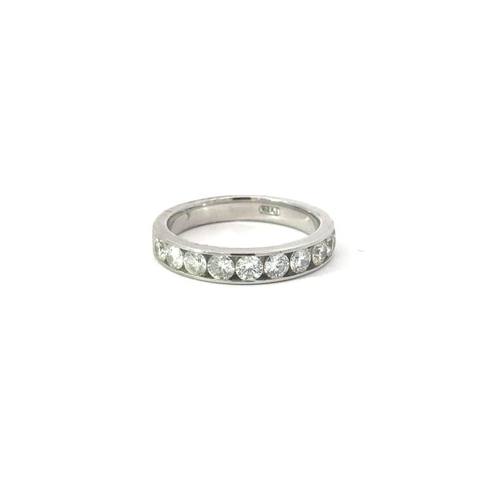 18ct White Gold 1ct Diamond Channel Set Half Eternity Ring