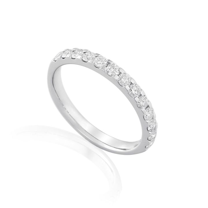 Platinum Diamond Cog Set Ring 0.33ct