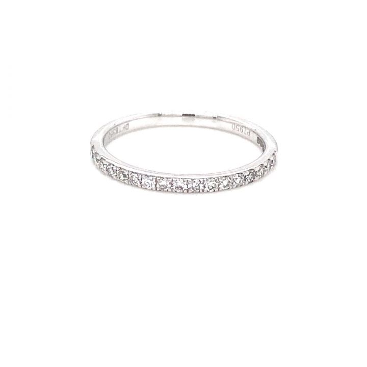 Platinum Fine Diamond Grain Set Ring