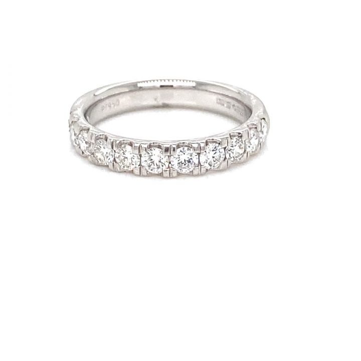 Platinum Eleven Stone Diamond Half Eternity Style Ring