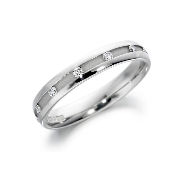 Platinum 5 Stone Diamond Set Wedding Ring