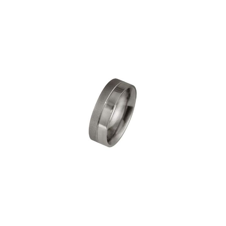 Titanium Matt & Polished Wedding Ring