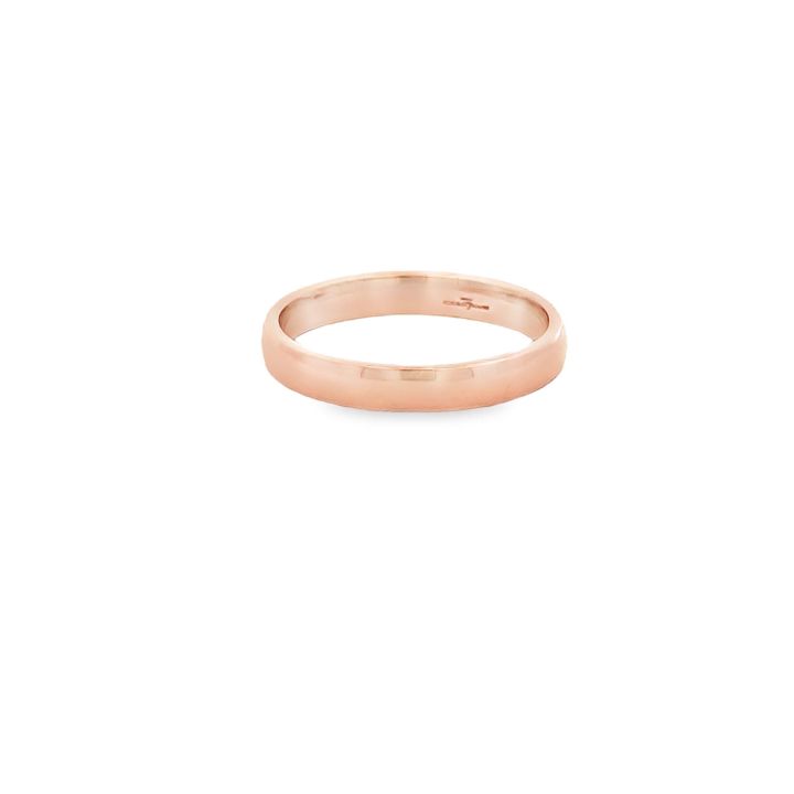 9ct Rose Gold 3mm Ladies Wedding Ring