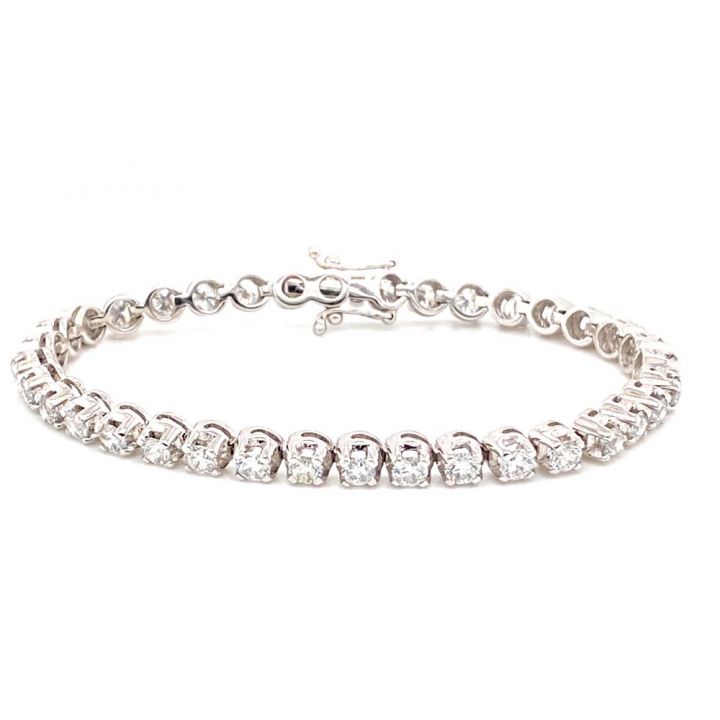 18ct White Gold Diamond Flexi-Link Bracelet 7.00ct