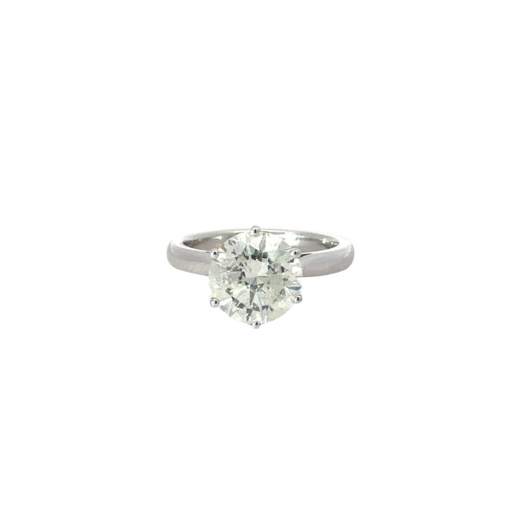 Pre Owned 3.53ct Round Brilliant Cut Diamond Ring