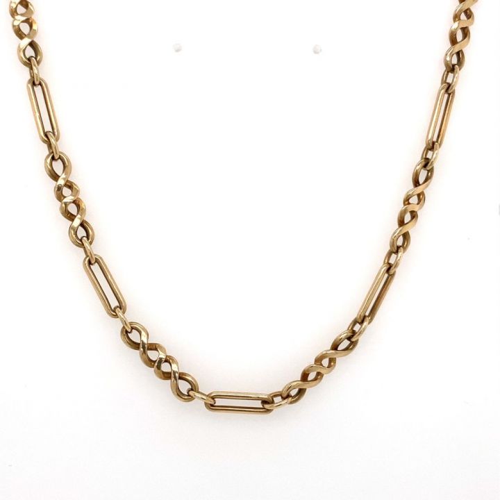 Pre Owned 9ct Yellow Gold Double Figure of Eight Chain