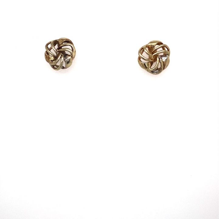 Preowned 9ct Yellow Gold Knot Stud Earrings