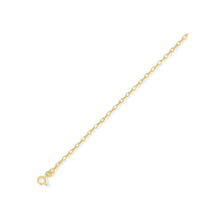 9ct Yellow Gold Oval Belcher Chain 18""