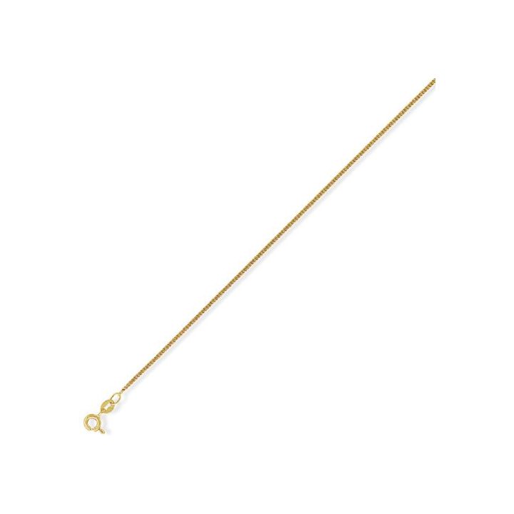 9ct Yellow Gold Curb Chain 16""