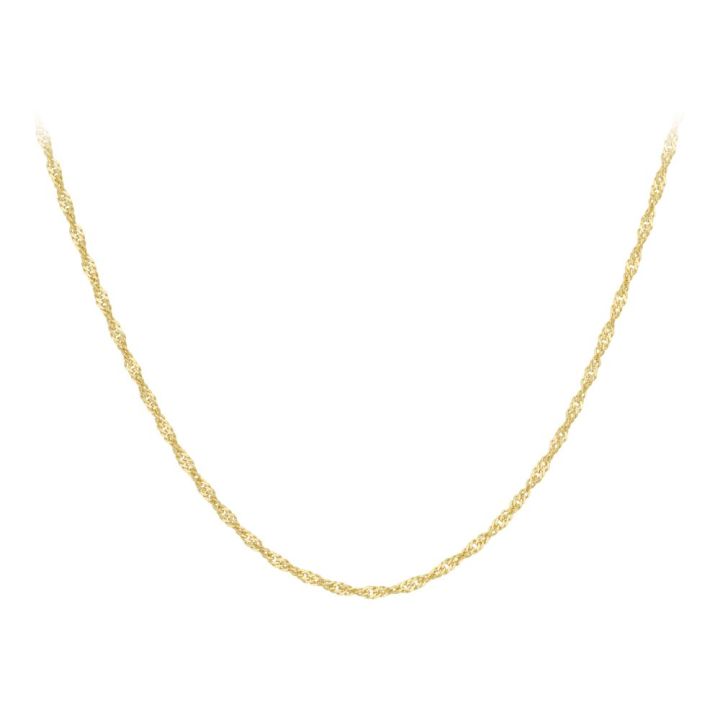 9ct Yellow Gold Tiwst Curb Chain 41cm