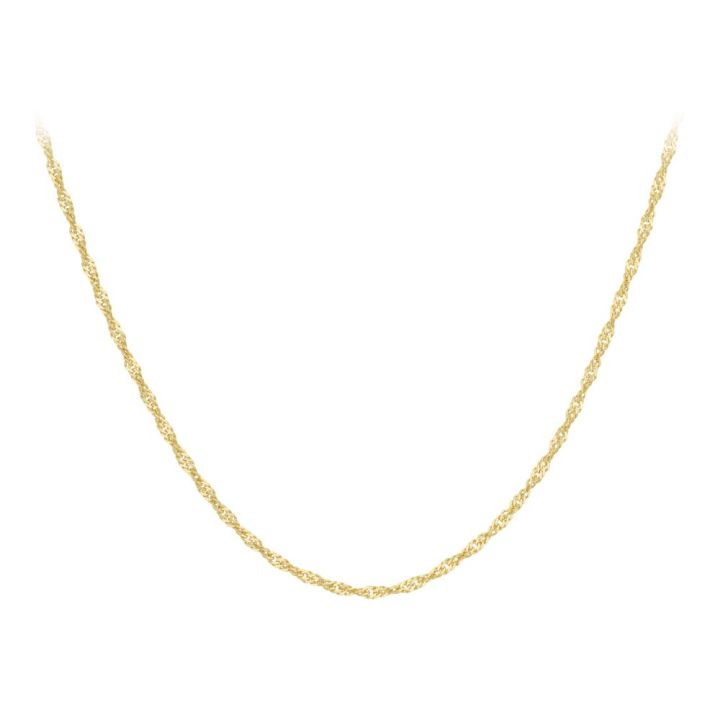 9ct Yellow Gold Twist Curcb Chain 46cm