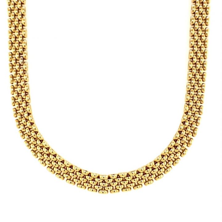 9ct Yellow Gold Brick Link Necklace