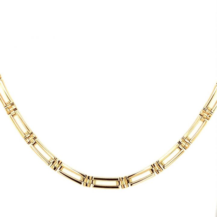 9ct Yellow Gold Fancy Open Link Necklace