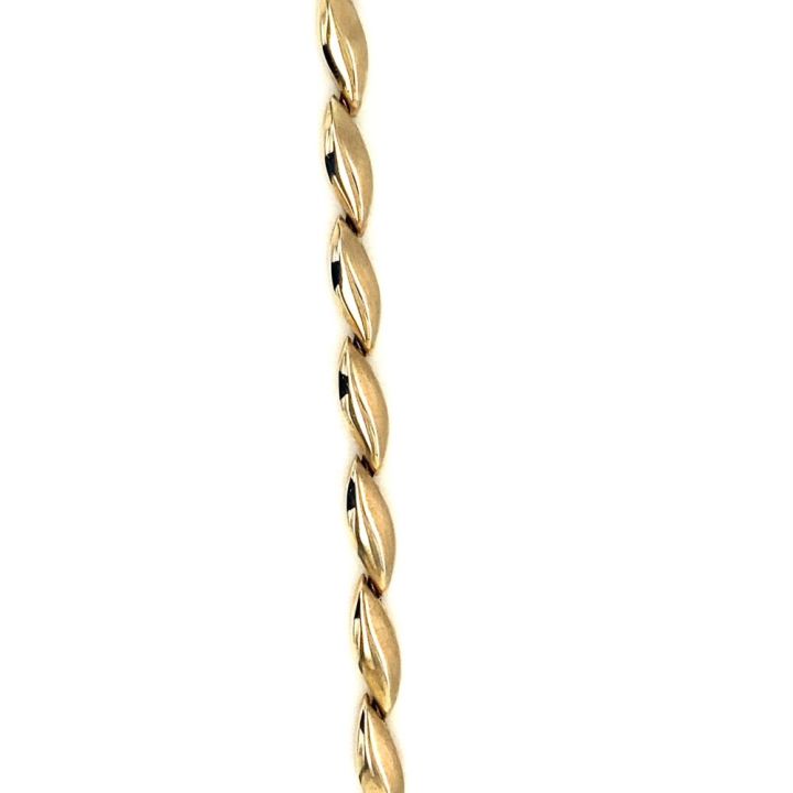 9ct Yellow Gold Marquise Link Bracelet