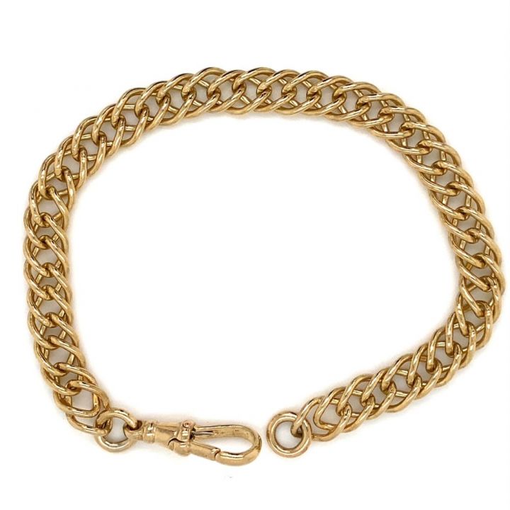 9ct Yellow Gold French Curb Bracelet