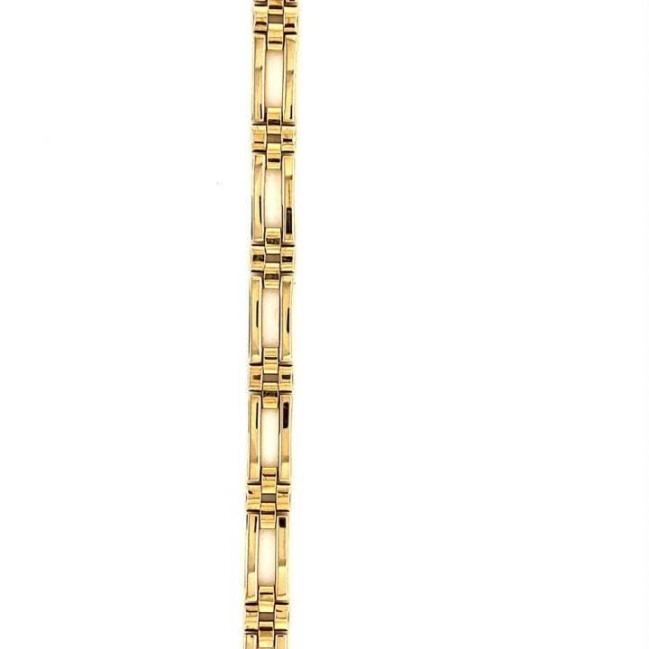9ct Yellow Gold Fancy Flat Link Bracelet