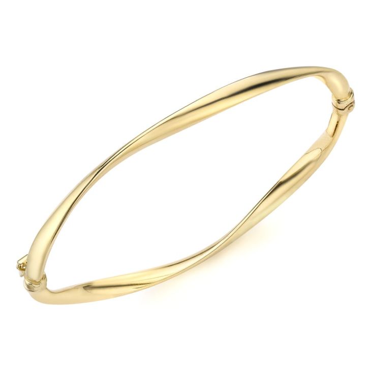 9ct Yellow Gold Twist Bangle