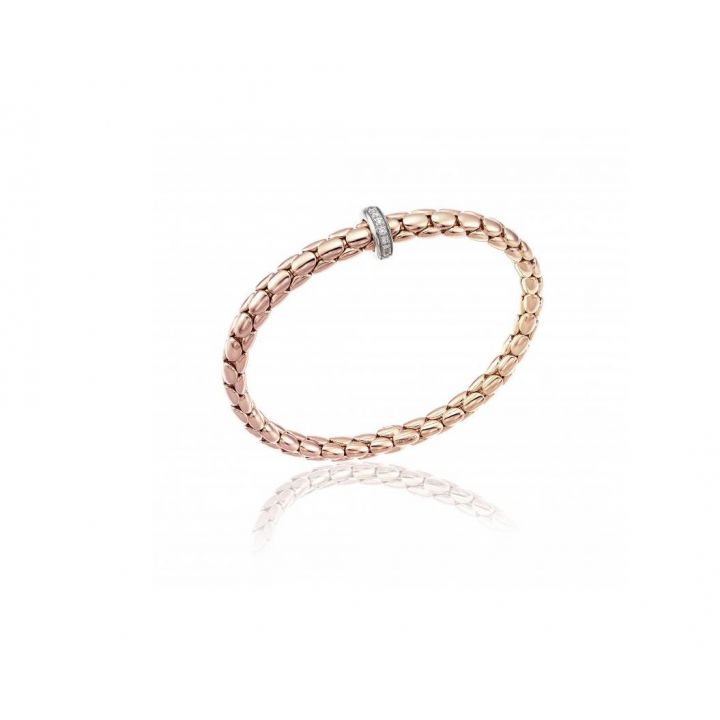 Chimento 18ct Rose Gold & Diamond Stretch Spring Bracelet
