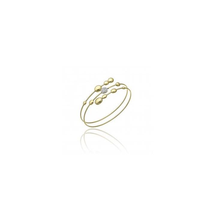 Chimento 18ct Yellow Gold & Diamond Armillas Acqua Bangle