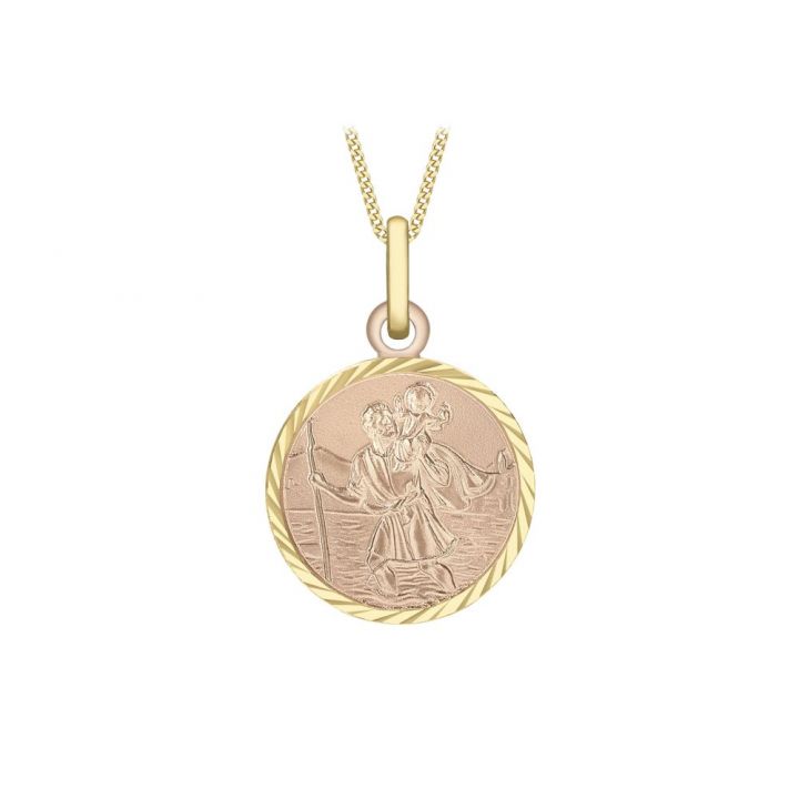 9ct Yellow Gold Small St Christopher Pendant