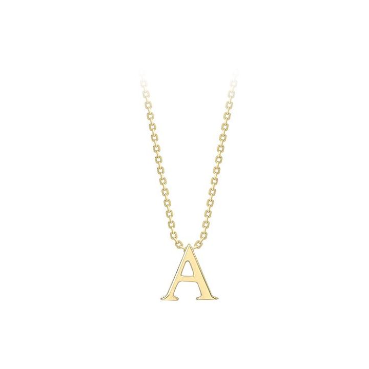 9ct Yellow Gold Initial A Necklace