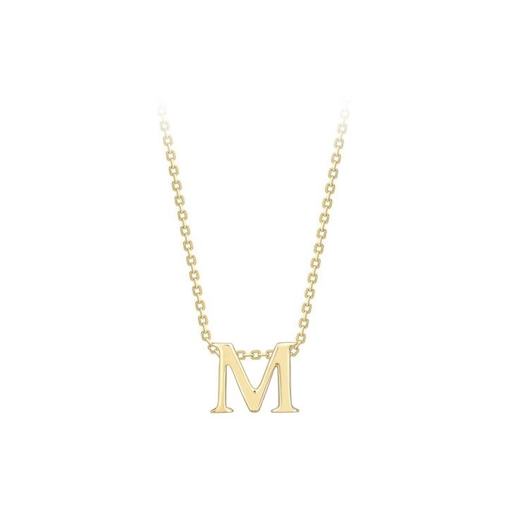 9ct Yellow Gold Initial M Pendant