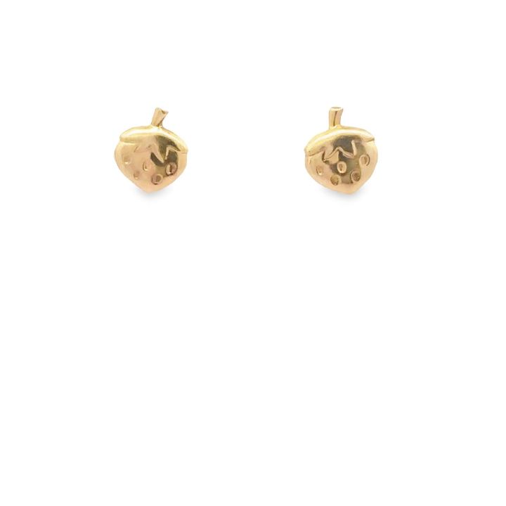 9ct Yellow Gold Strawberry Stud Earrings