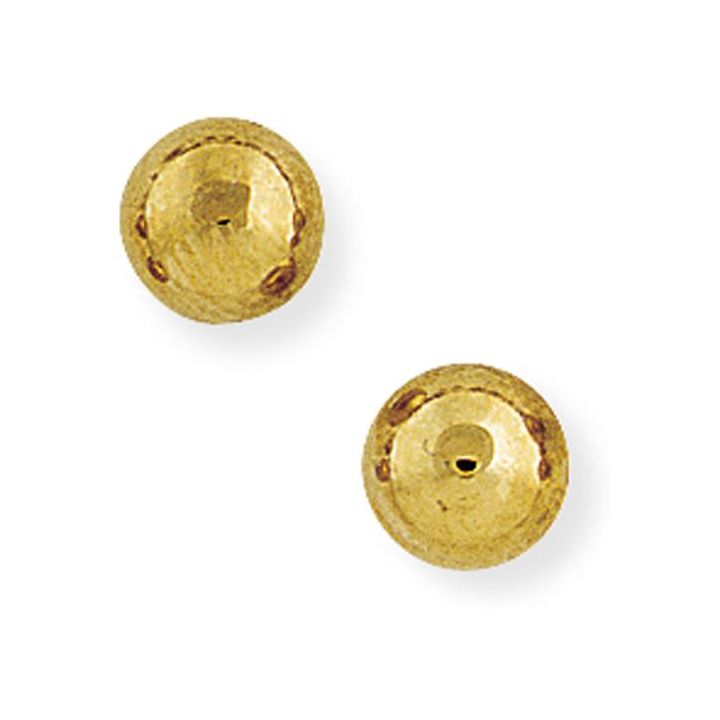 9ct Yellow Gold 7mm Ball Stud Earrings