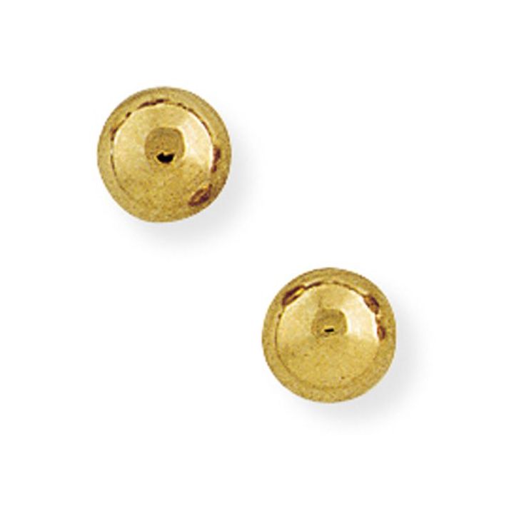 9ct Yellow Gold 6mm Ball Stud Earrings