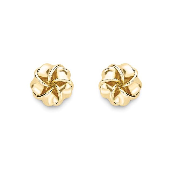 9ct Yellow Gold Knot Stud Earrings