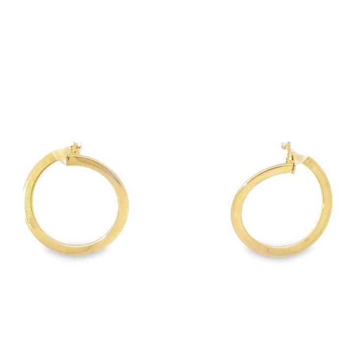 9ct Yellow Gold Front Hoop Earrings