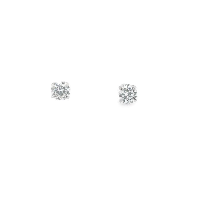 9ct White Gold Cubic Zirconia 5mm Stud Earrings