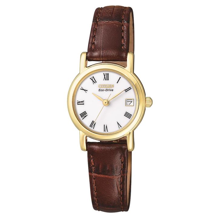 Citizen Brown Leather Strap Ladies Watch