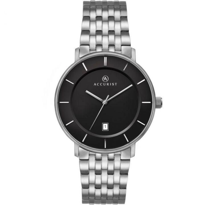 Accurist Gents Black Dial Watch