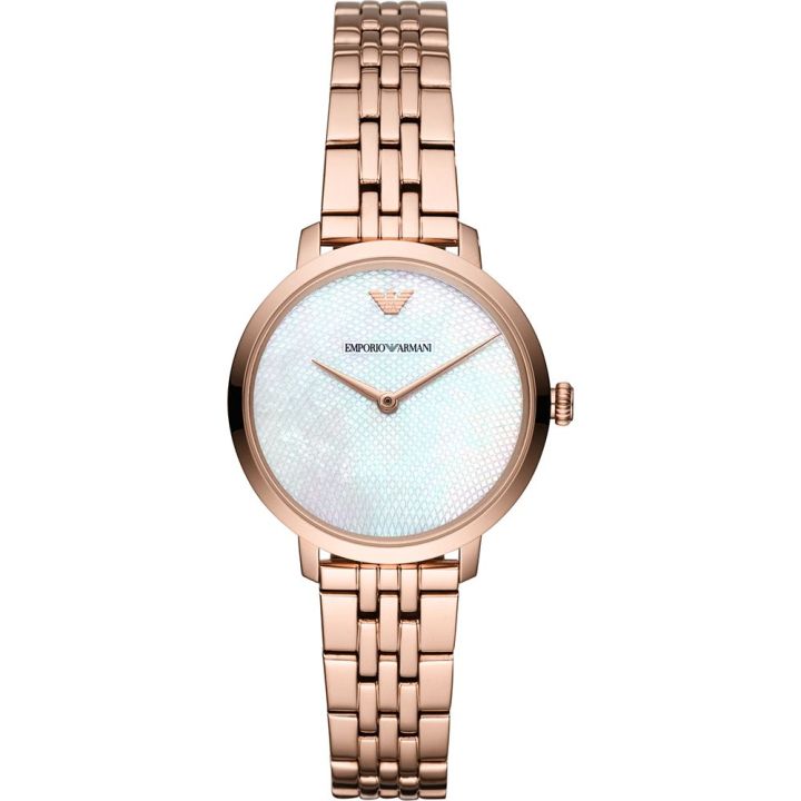 Ladies EmporioArmani Rose-Tone Watch