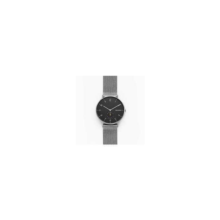 Gents Skagen Aaren Grey Steel Watch