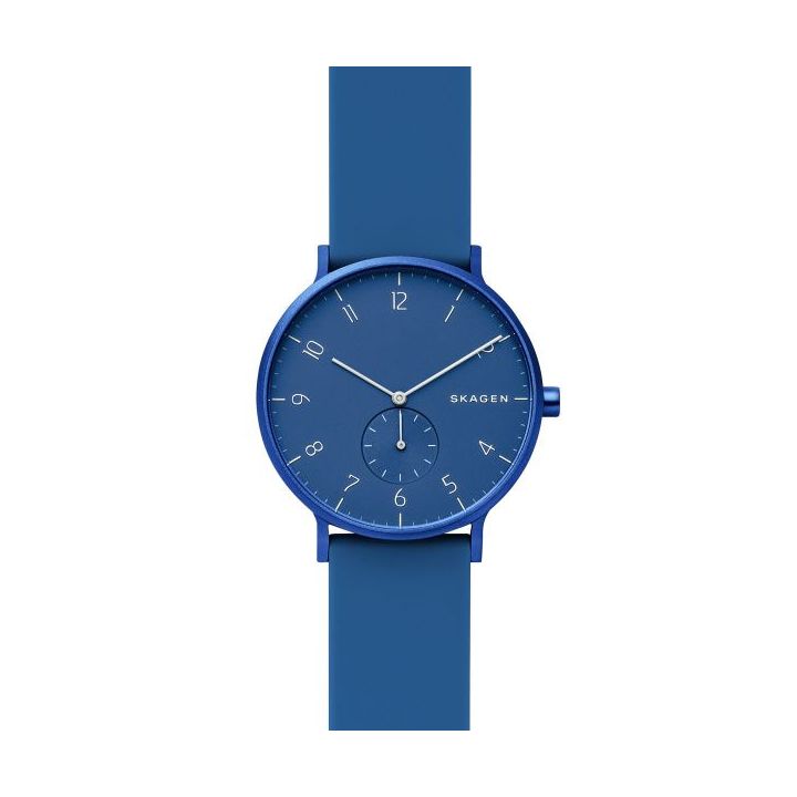 Skagen Gents Blue Silicone Strap Watch