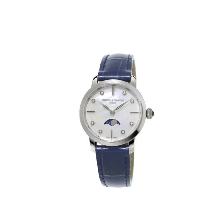 Frederique Constant Ladies Slimline Moonphase Strap Watch